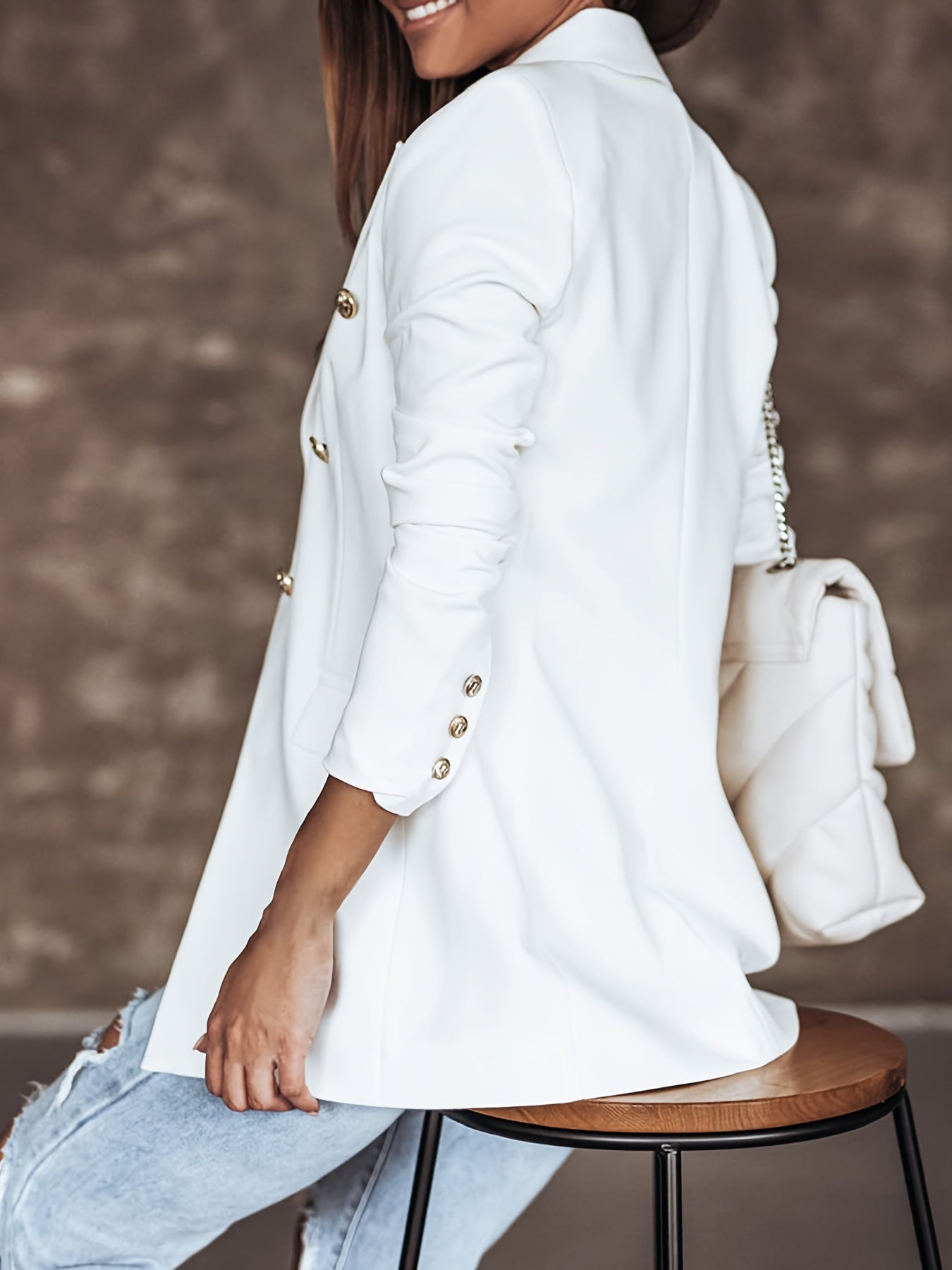 Women’s Casual Workwear Button Blazer