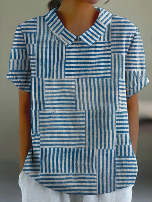 Striped Patchwork Shirt