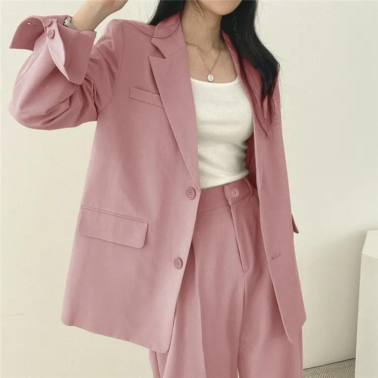 Tailored Long Blazer Pants Set
