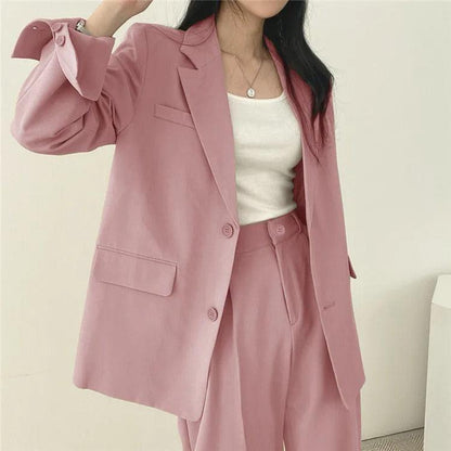 Tailored Long Blazer Pants Set
