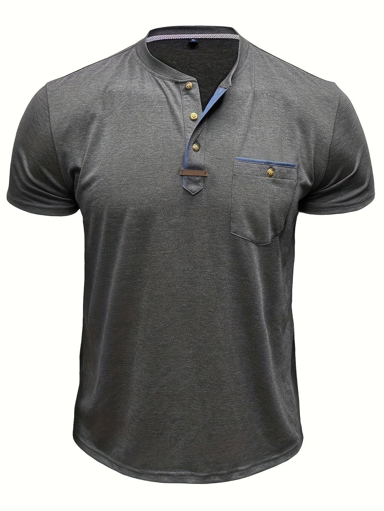 Classic Round Neck Pocket Shirt