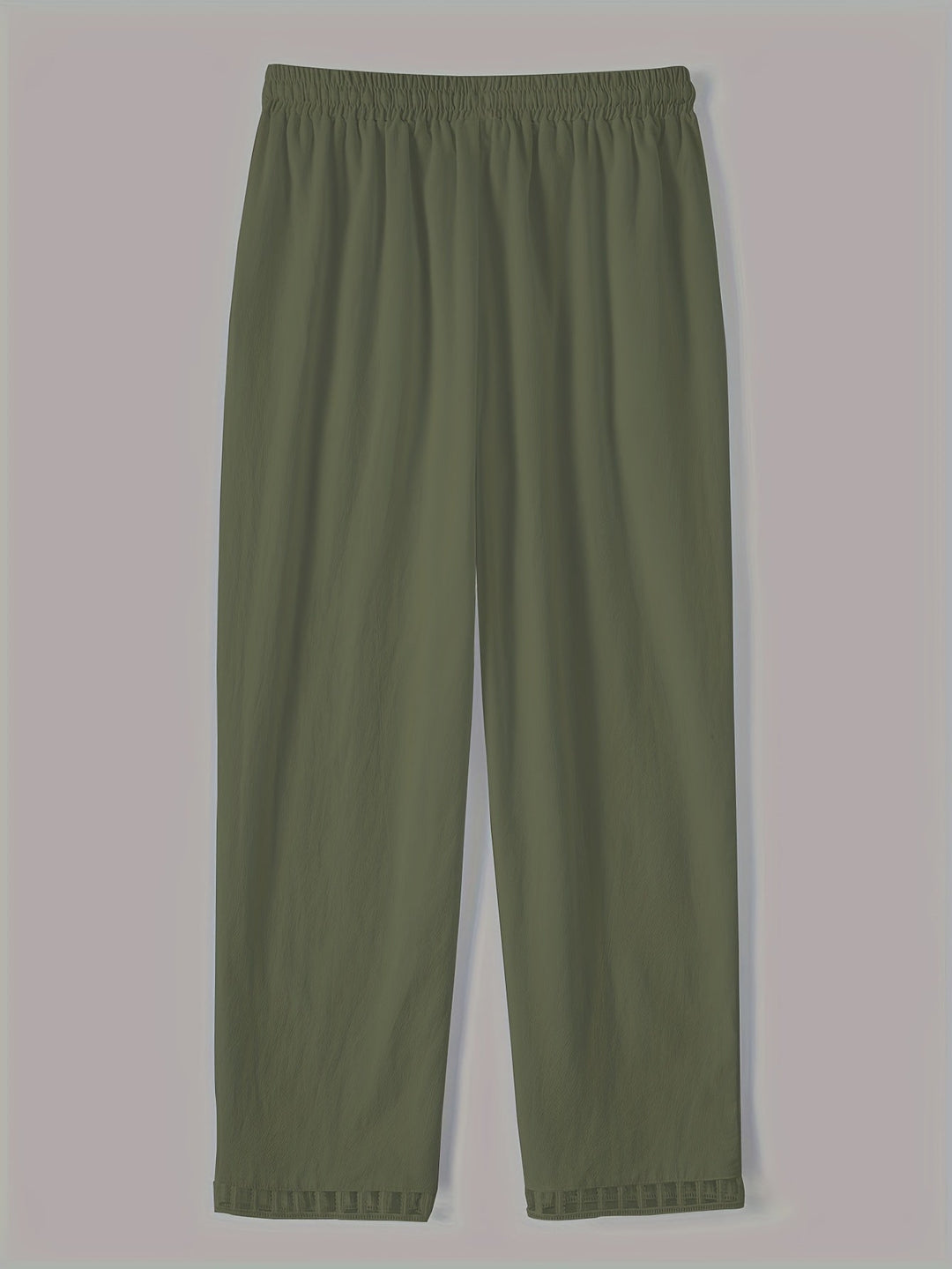 Pantalones cropped holgados con ribete en contraste