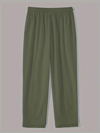 Relaxed Contrast Trim Cropped Pants