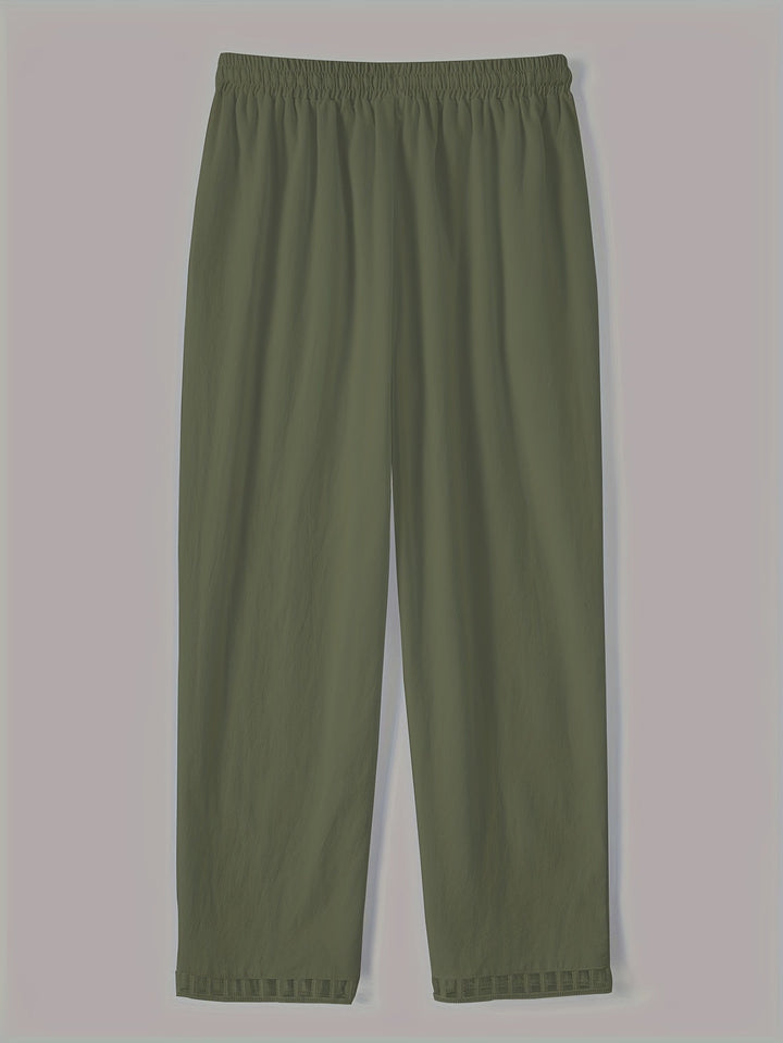 Pantalones cropped holgados con ribete en contraste