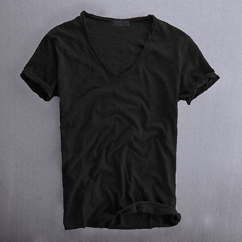 Camiseta esencial con cuello en V