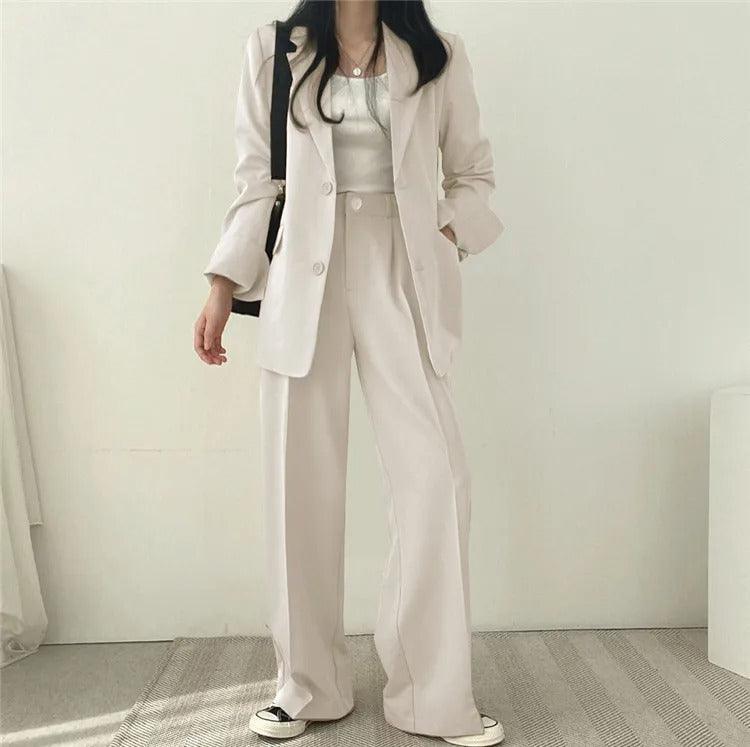 Tailored Long Blazer Pants Set