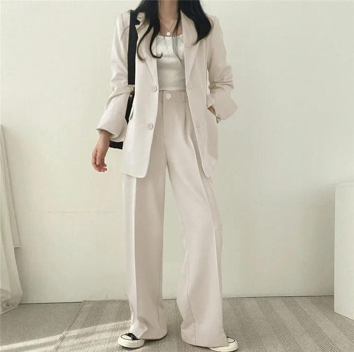 Tailored Long Blazer Pants Set