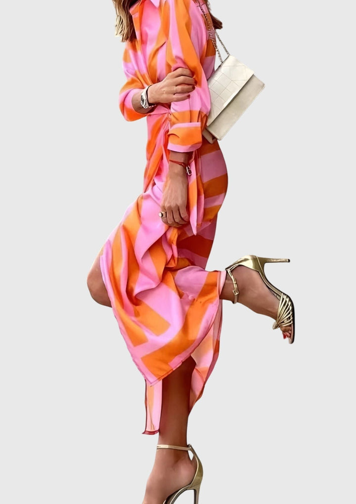Everly | Elegante vestido cruzado con estampado