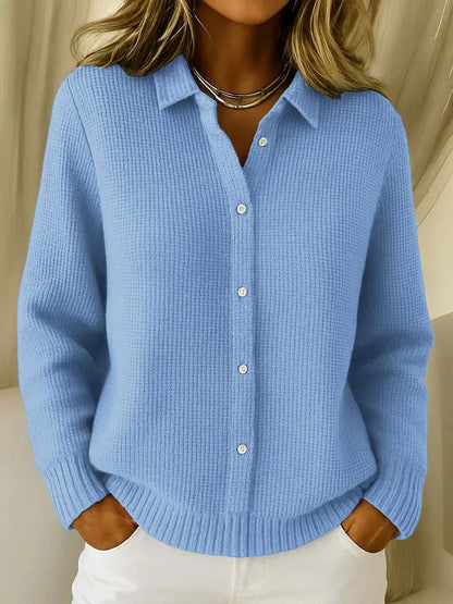 Soft Button-Up Knit Cardigan