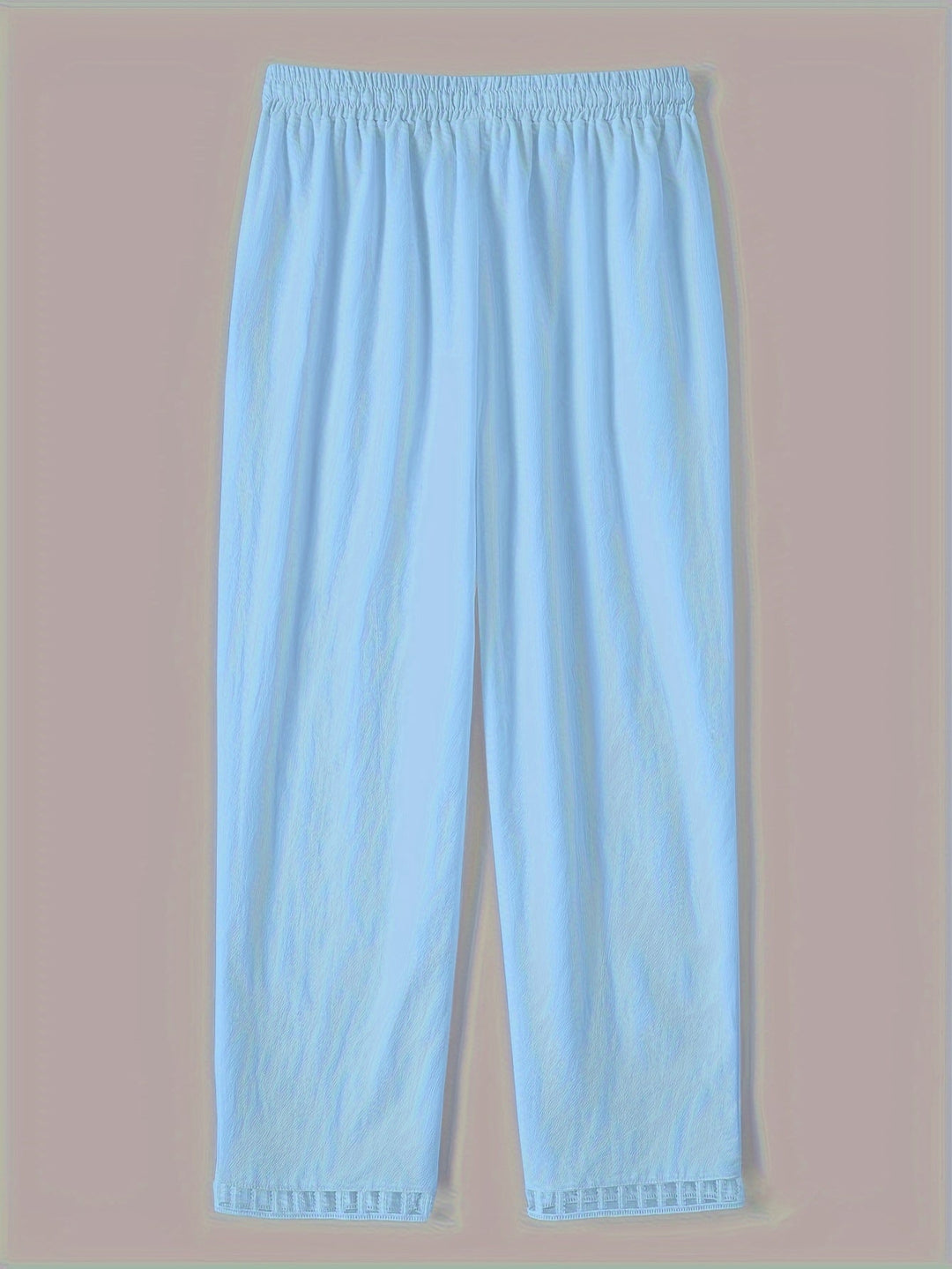 Pantalones cropped holgados con ribete en contraste