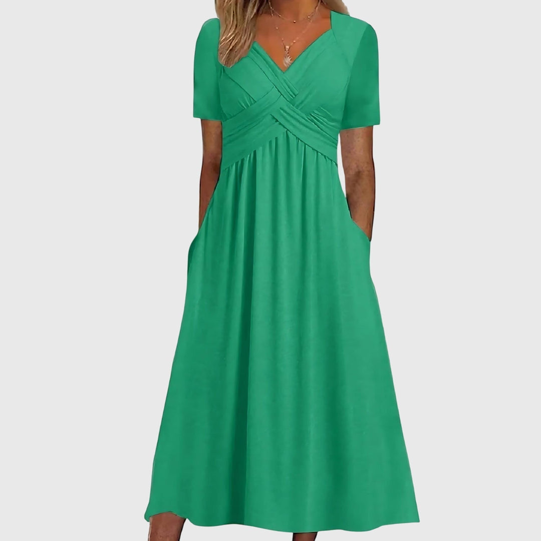 Vestido midi con control de abdomen