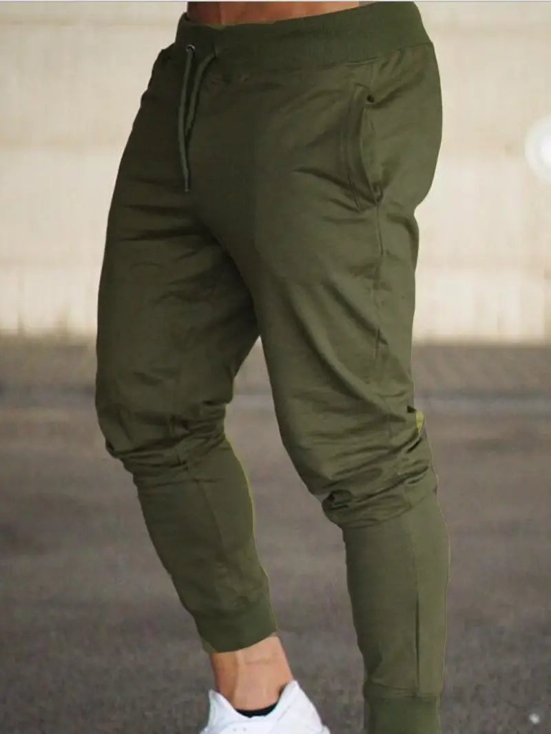 Men Casual Drawstring Elastic Waist Pants