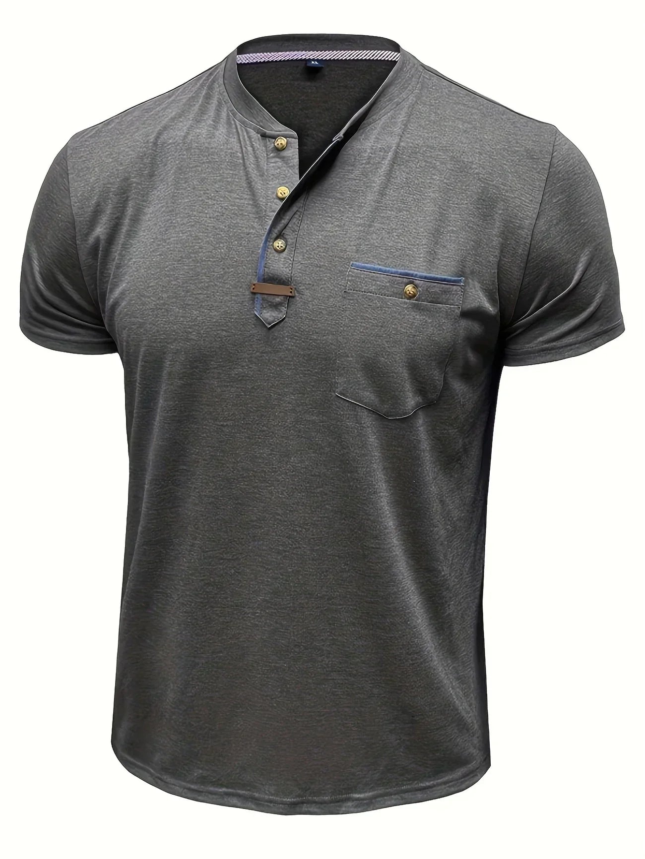 Classic Round Neck Pocket Shirt