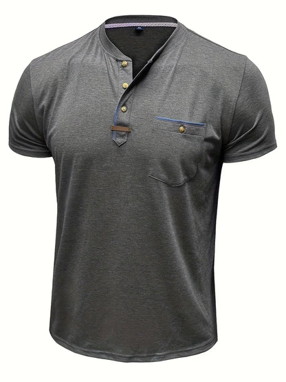 Classic Round Neck Pocket Shirt