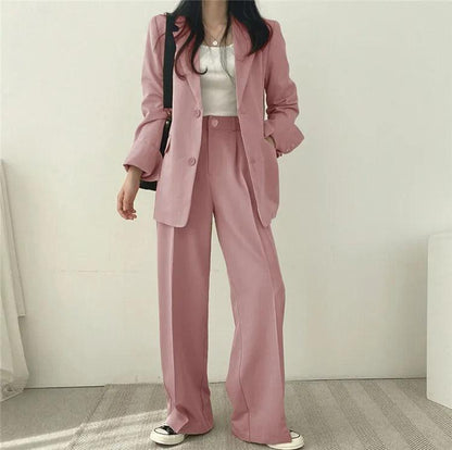 Tailored Long Blazer Pants Set