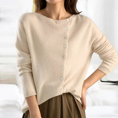 Suéter Elegante de Mujer con Cuello V y Botones