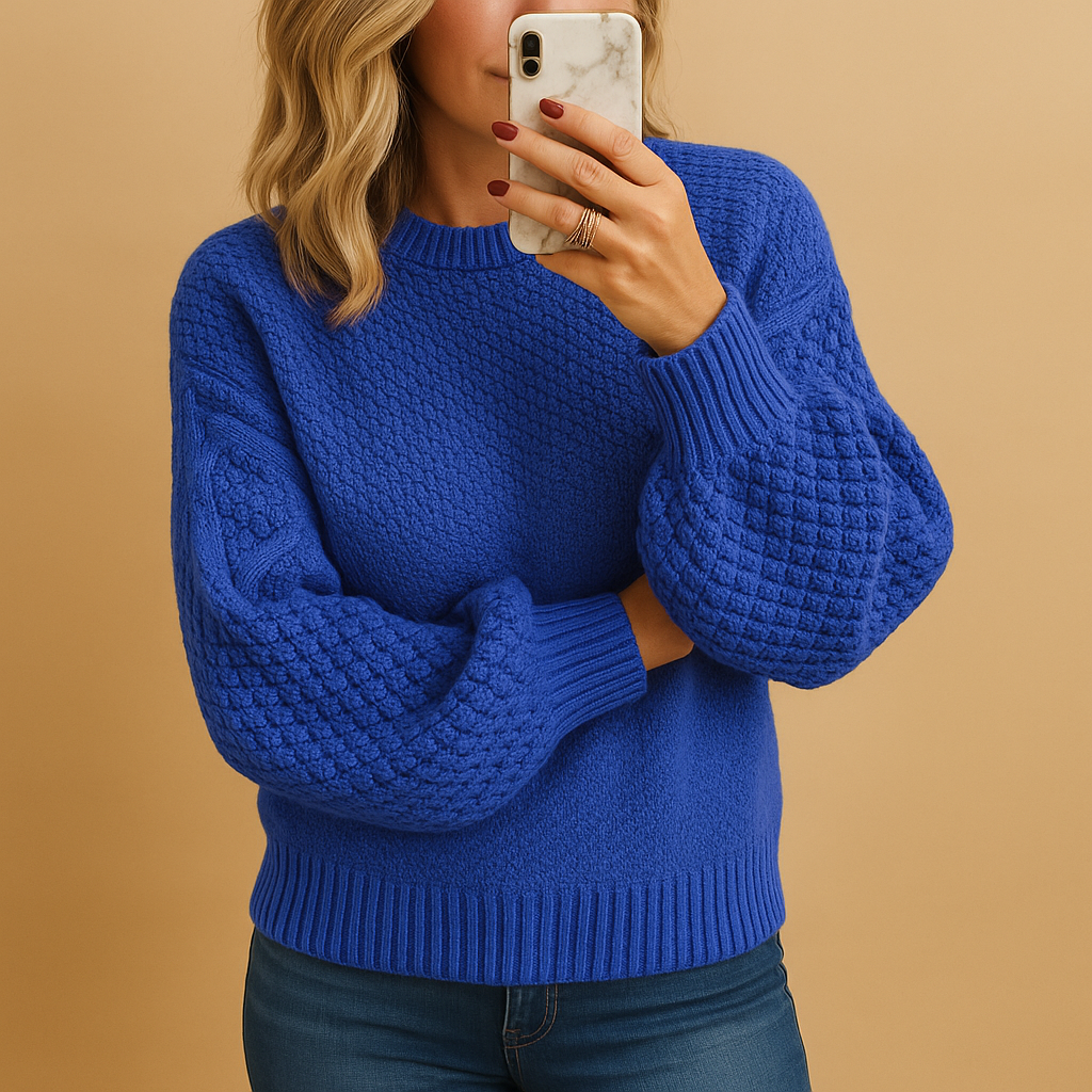 Women’s Winter Cozy Textured Knit Sweater