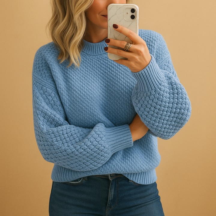 Women’s Winter Cozy Textured Knit Sweater