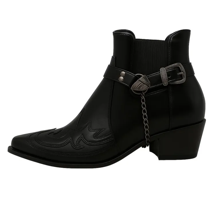 Men's Winter Western Boots With Buckle Style