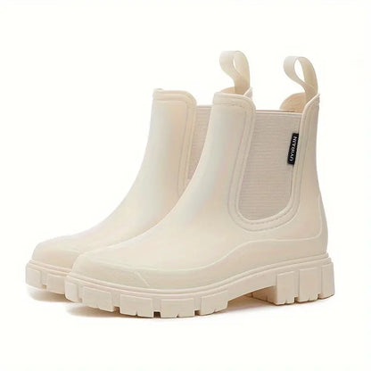 Botines Chelsea impermeables sin cordones para mujer