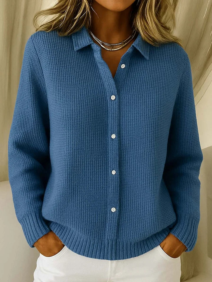 Soft Button-Up Knit Cardigan