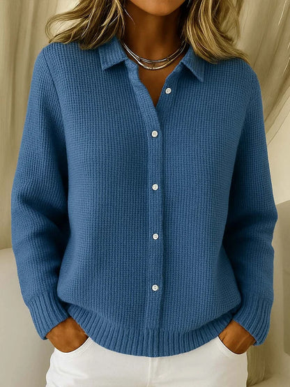 Soft Button-Up Knit Cardigan
