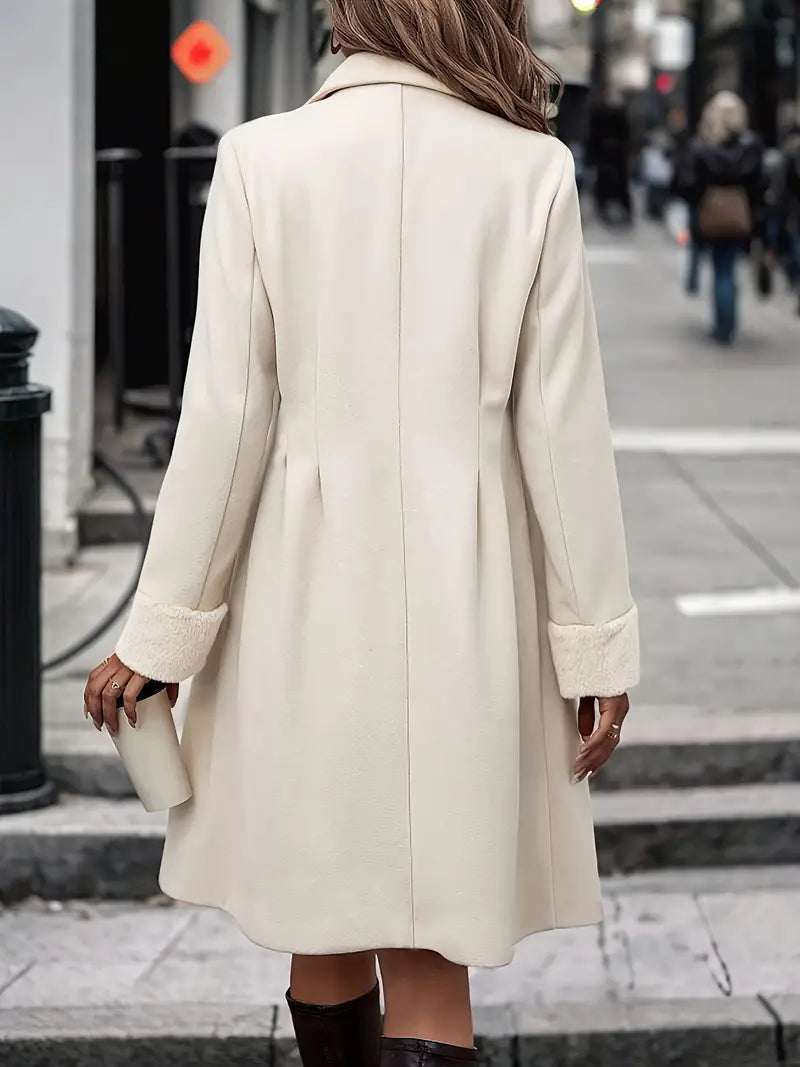 Women’s Elegant Double-Breasted Long Winter Coat