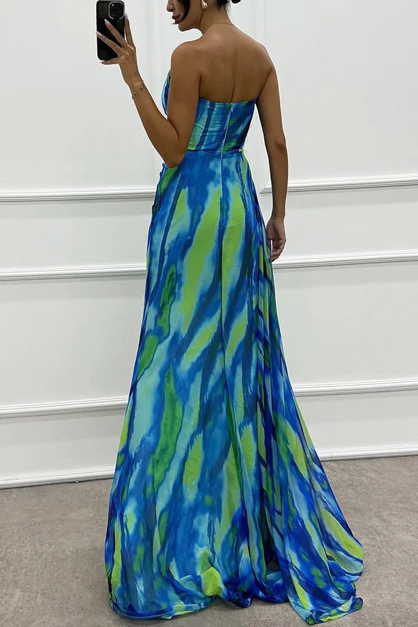 Women’s One Shoulder Slit Maxi Dress