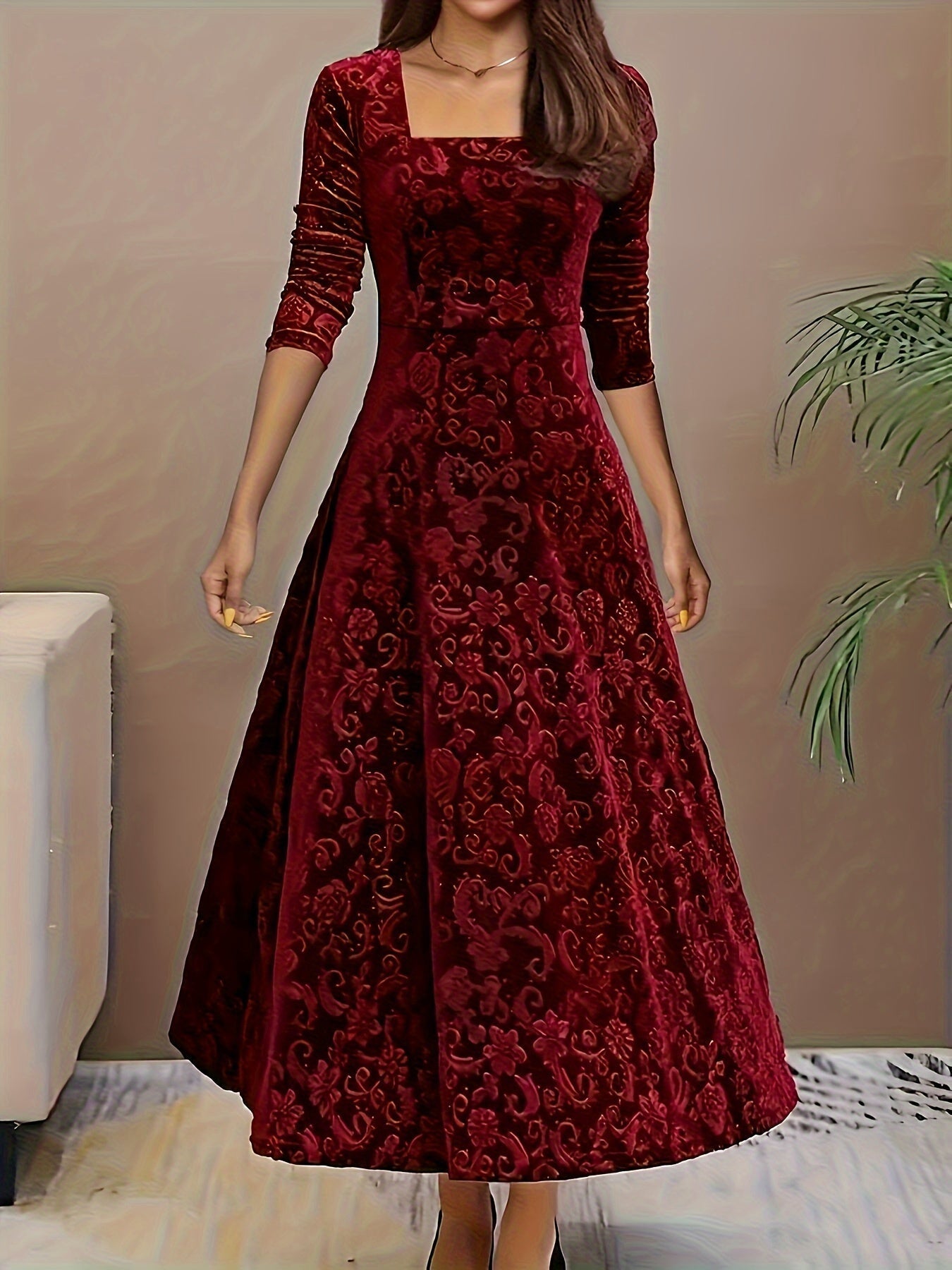 Women’s Square Neck Party Dress