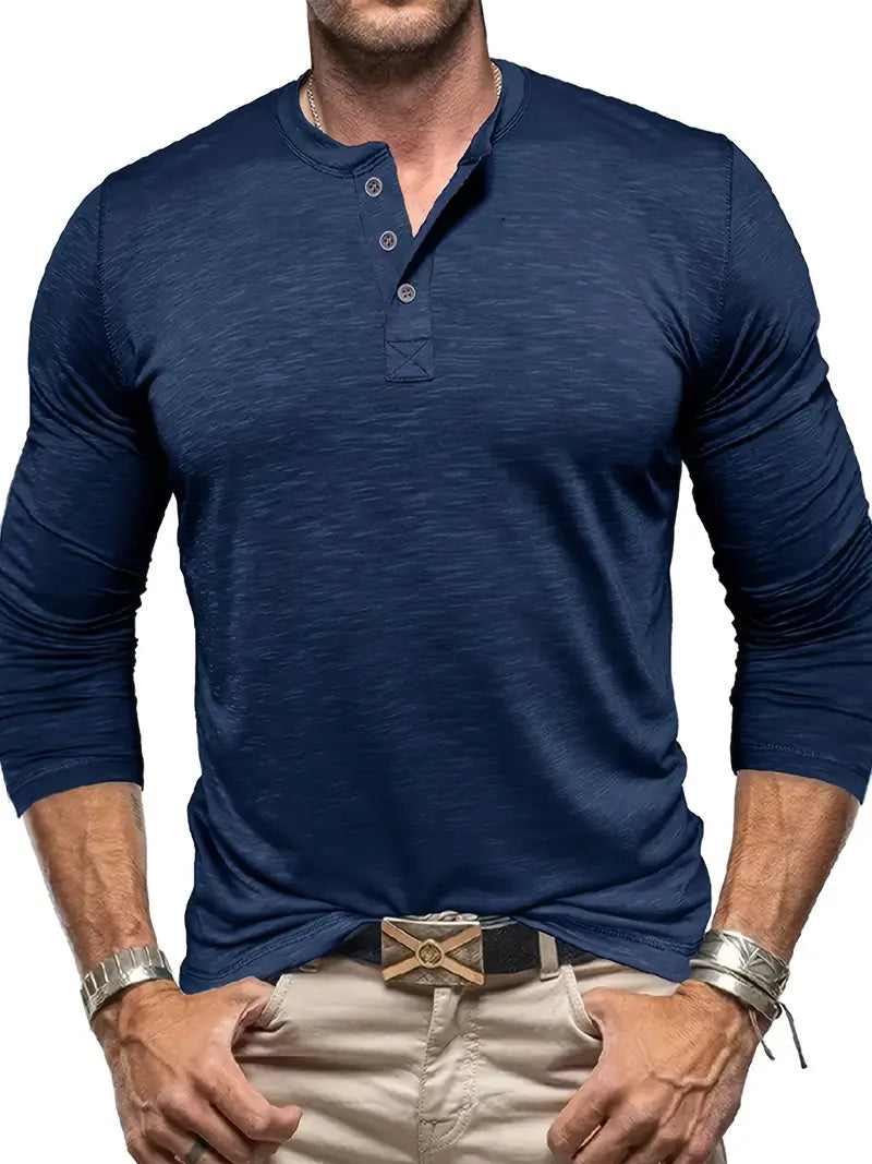 Camisa Henley Supreme de ajuste perfecto