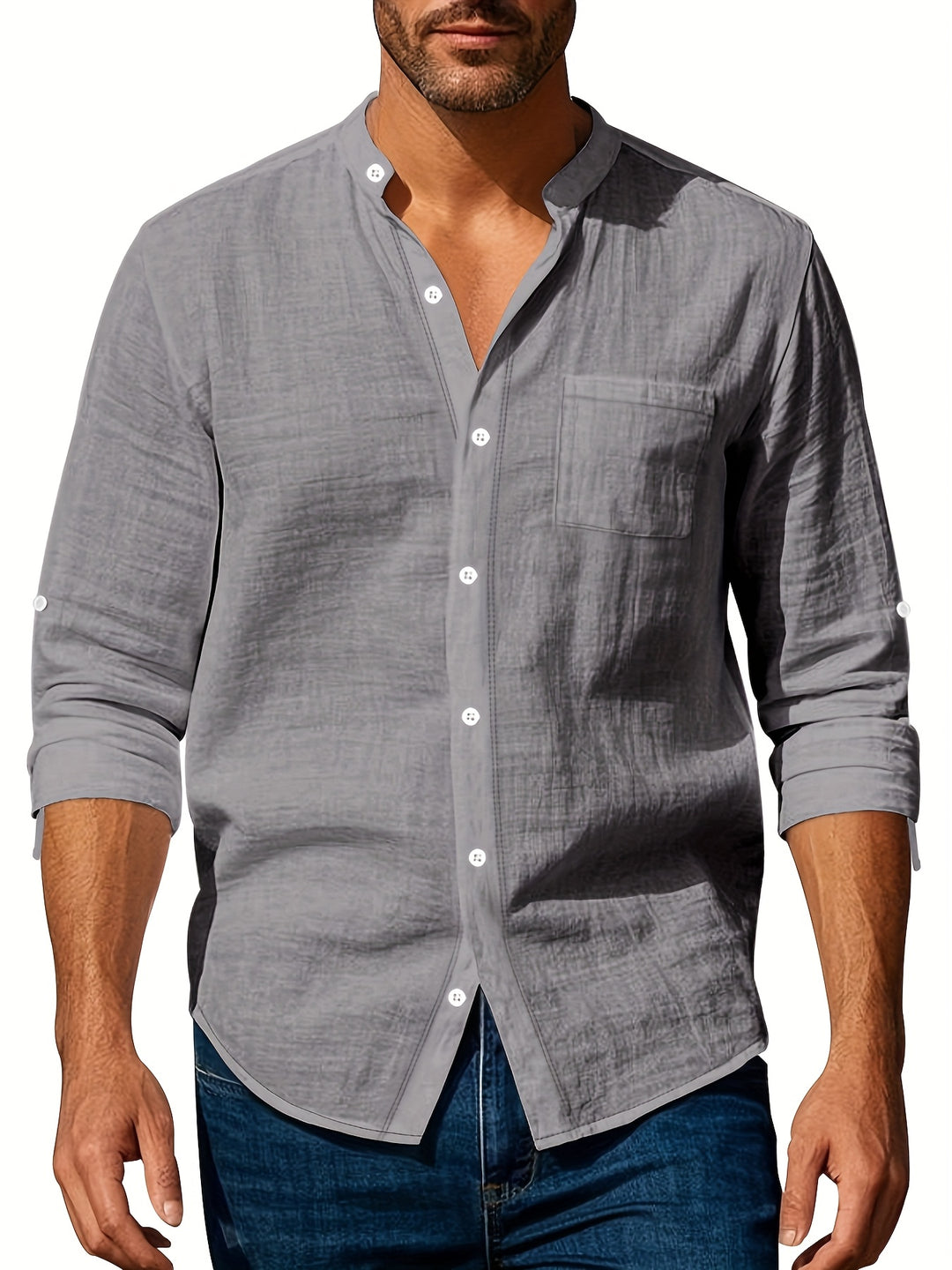 Stylish Breathable Button-Up Shirt