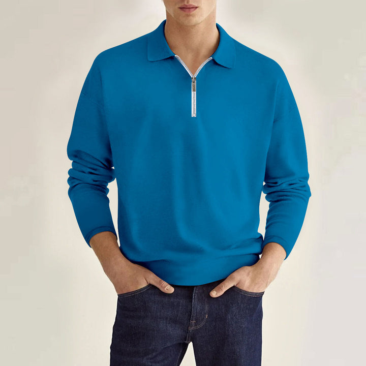 Polo clásico con cremallera