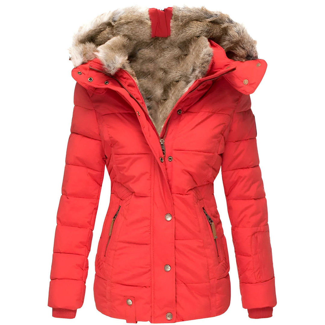 Women’s Winter Puffer Jacket with Fur Hood