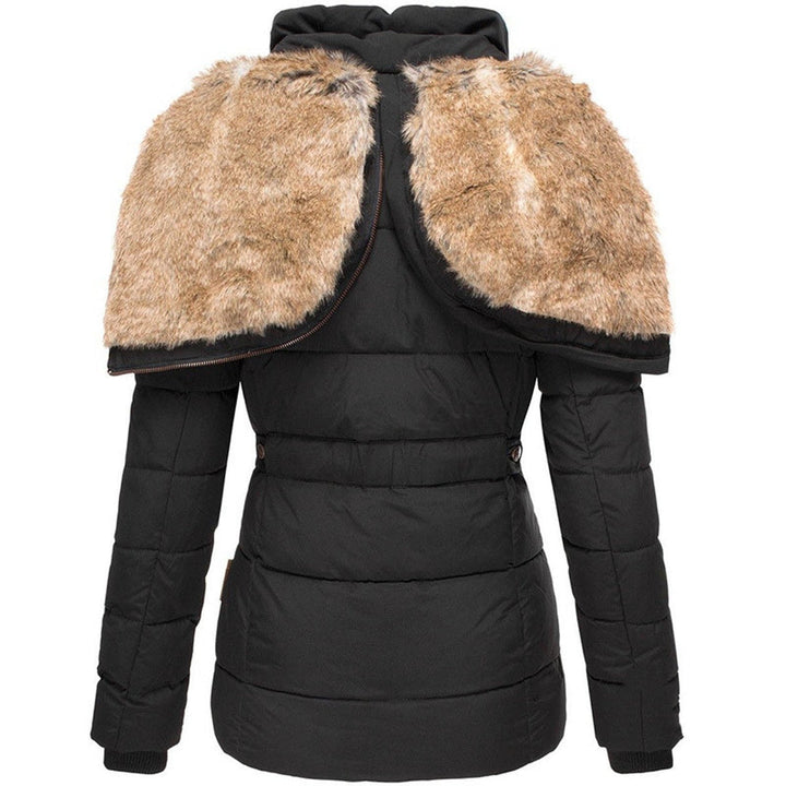 Women’s Winter Puffer Jacket with Fur Hood