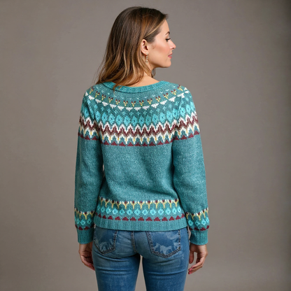 Colorful Nordic Pattern Sweater