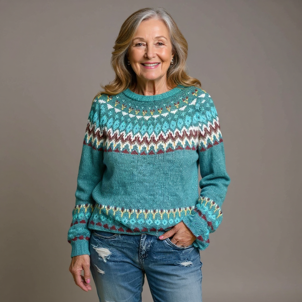 Colorful Nordic Pattern Sweater