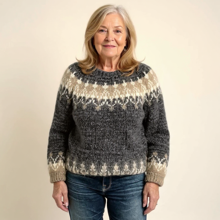 Warm Vintage Pattern Sweater