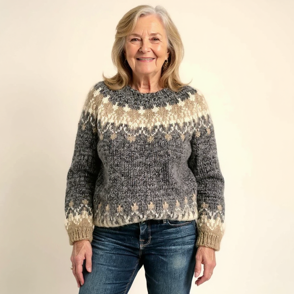 Warm Vintage Pattern Sweater