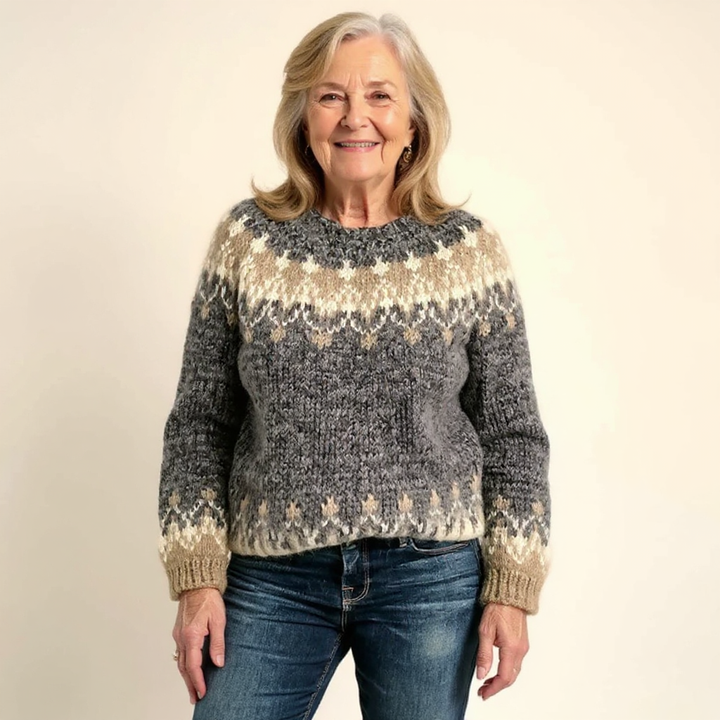 Warm Vintage Pattern Sweater