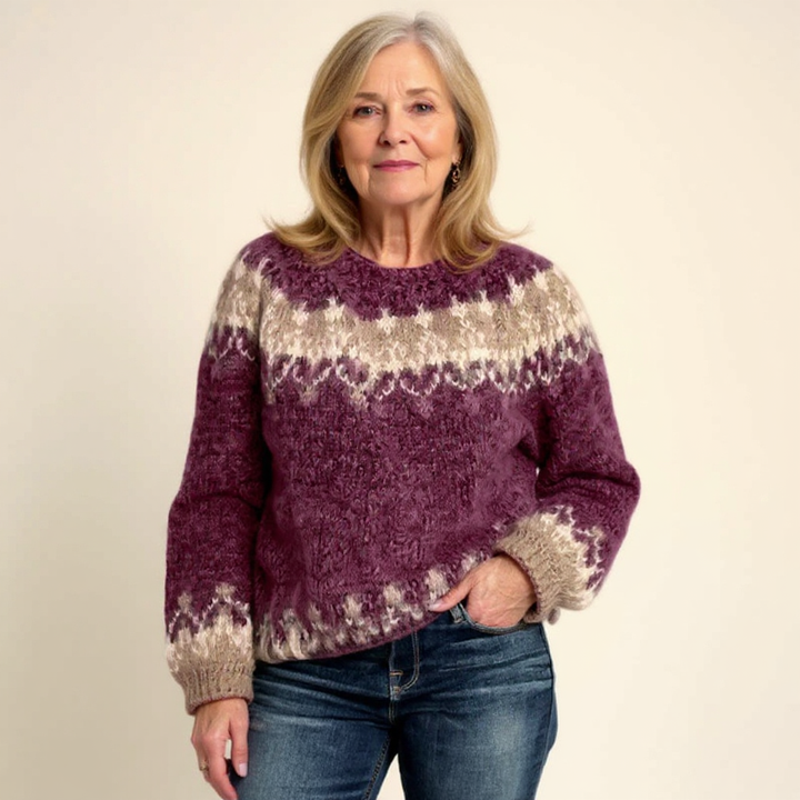 Warm Vintage Pattern Sweater