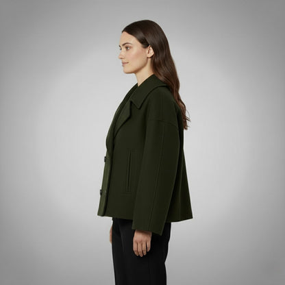 Classic Double Button Short Jacket for Women