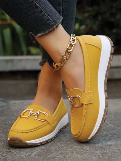 Flat Buckle Loafers