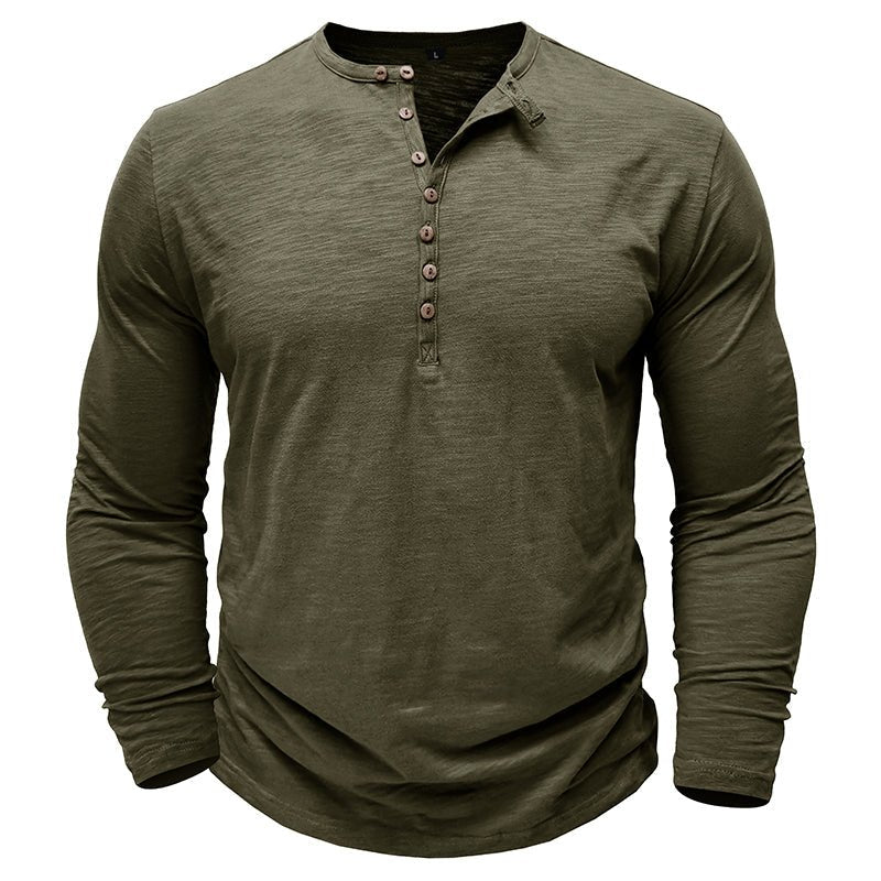 Men's Long-Sleeve Henley Shirt
