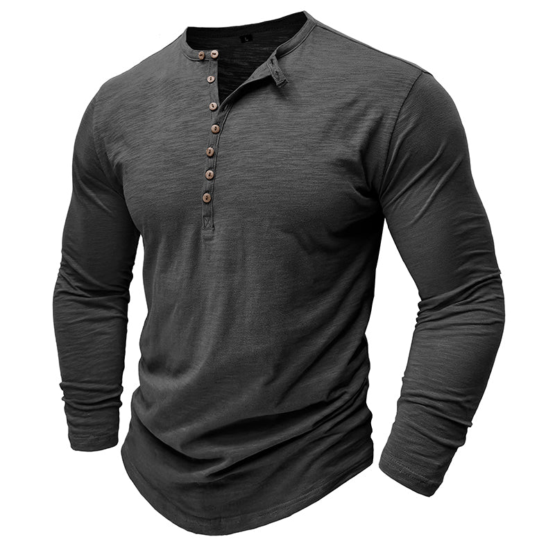Men's Long-Sleeve Henley Shirt