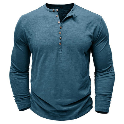 Men's Long-Sleeve Henley Shirt