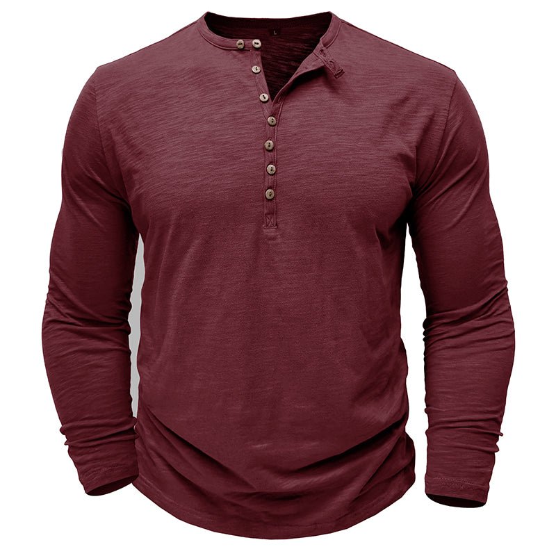 Men's Long-Sleeve Henley Shirt