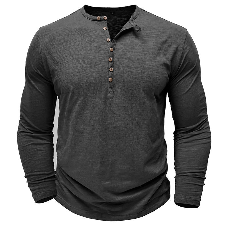 Men's Long-Sleeve Henley Shirt