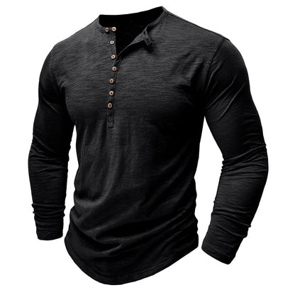 Men's Long-Sleeve Henley Shirt