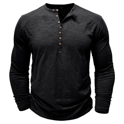 Men's Long-Sleeve Henley Shirt