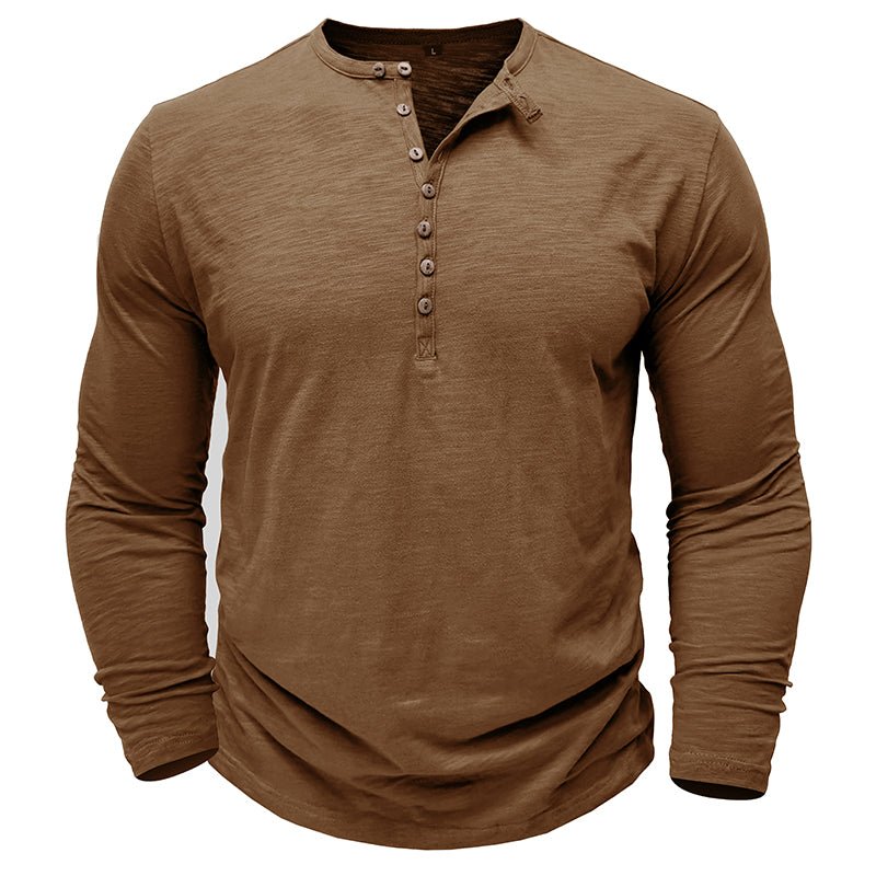 Men's Long-Sleeve Henley Shirt